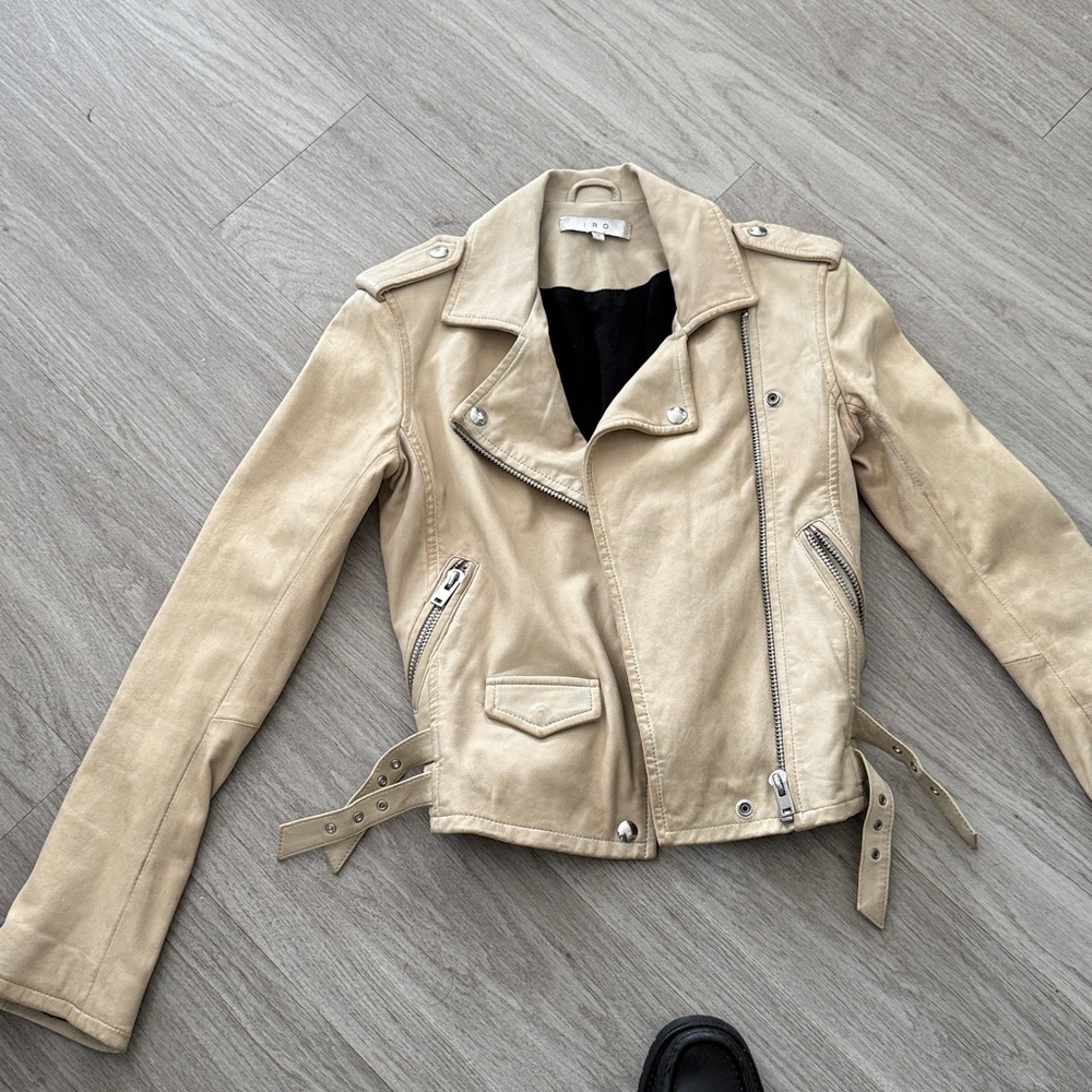 IRO Beige Leather Jacket